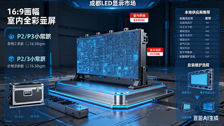 成都LED顯示屏選購(gòu)安裝全攻略｜供應(yīng)商排名、價(jià)格及維修服務(wù)指南